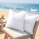Artscope 24x24 Outdoor Pillow Inserts, Synthetic Down Waterproof Throw Pillow Inserts, Soft Decorative Outdoor Pillows for Couch Sofa Bed Patio Furniture