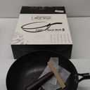 12.5 Inch Carbon Steel Wok For Electric, Induction and Gas Stoves (Lid, Spatula and User Guide Video Included)
