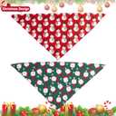 ADOGGYGO 4 Pack Dog Bandana Christmas Scarf Bibs Kerchief Set Pet Christmas Costume Xmas Holiday Bandanas for Large X-Large Dogs Pets (X-Large) (Red&Green)