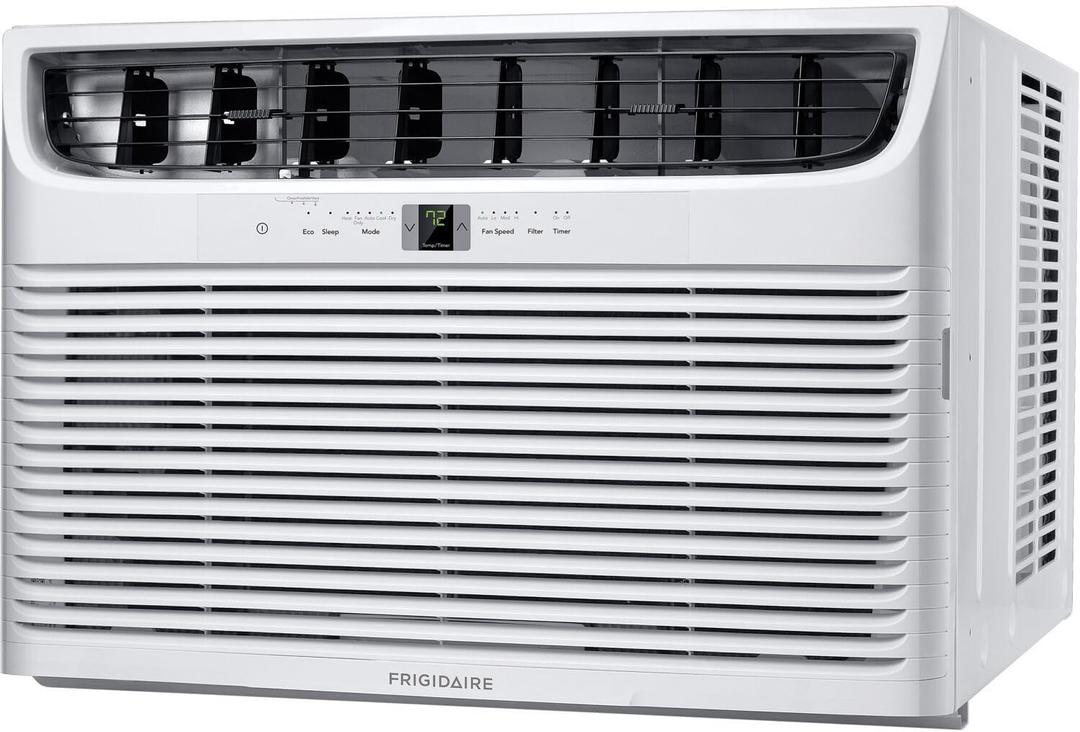 Frigidaire 23,000 BTU Window Air Conditioner with Supplemental Heat, Dehumidifier, and Remote, 230V, Cools up to 1400 Sq. Ft. for Apartment, Bedroom, Large Rooms (White)
