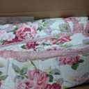 Laura Ashley - Twin Quilt Set, Reversible Cotton Bedding with Matching Sham, Lightweight Home Decor for All Seasons (Lidia Pink, Twin)