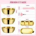 23 Pcs Esthetician Facial Supplies Tools Set, DIY Skincare Kit Include 3 Gold Facial Bowls, 1 Serving Tray, 1pc 3-Compartment Serving Tray, 3 Facial Fan Brushes 3 Face Mask Brush 12 Sponge Compressed