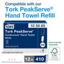 Tork PeakServe Mini Continuous Paper Hand Towel Dispenser Black H5, High-Capacity, Elevation Range, 552538, W 14.4" H 19.3" D 4.0"