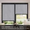 AOSKY Blackout Roller Shades Cordless Blinds for Windows, Free-Stop Shades with Valance, Thermal Insulated Fabric, UV Protection, Natural Woven Blinds for Home and Office (36" W x 72" H, Heather Grey)