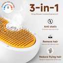 Pet Steam Brush for Dog & Cat 3-in-1 Spray Hair Removal Comb for Shedding & Grooming, Softens Fur & Reduces Static Water Brush for Long & Short Coats, Bath-Hating Pets, Includes Waterless Shampoo