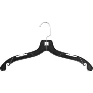 DEILSY Black Plastic Clothes Hangers - Durable Plastic Hanger 100 Pack for Organizing Garments for Shirt Hangers and Dress Coat Hangers Black Clothing Retail Hanger