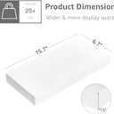 QEEIG Floating Shelves for Wall Bathroom Shelf Bedroom Kitchen Living Room Hanging Book Shelves Small Farmhouse Decor 16 inch Set of 3, White (015-W3)
