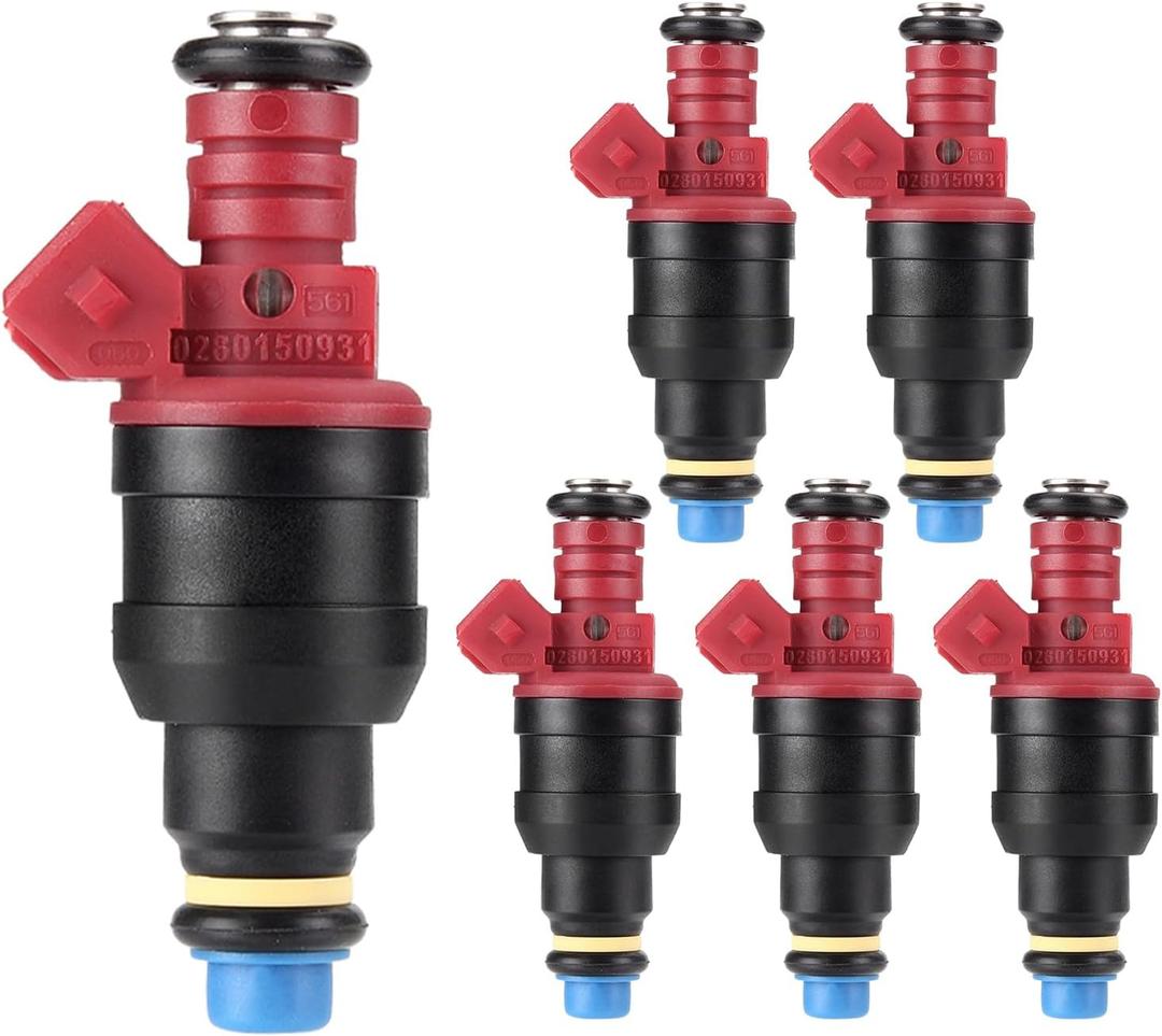 Fuel Injectors for 4.0L V6 for Ford Explorer Ranger 1993-1996, Aerostar 1996, for Mazda B4000 1997, Navajo 1993-1994 Replace 822-12111, 0280150931 4Holes Set of 6