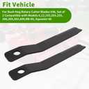 Rotary Cutter Blades Set for Bush Hog Models 6 12 105 205 | Set Of Two Blades, Fits Models 255 266 305 502 600 RB60 And Squeeler 60, Heavy Duty Steel, Direct Replacement