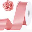 120 Yards Pink Ribbon 1-1/2 inch Valentine Ribbon Pink Decor Satin Ribbon for Lei Crafts Flower Bouquet Bows Making Gift Wrapping Wedding Party Birthday Valentine's Day Decorations