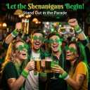 St. Patricks Day Party Favors Set Shamrock Glasses Necklaces Bracelets Tattoos St. Patrick's Day Accessories (St. Patrick's)