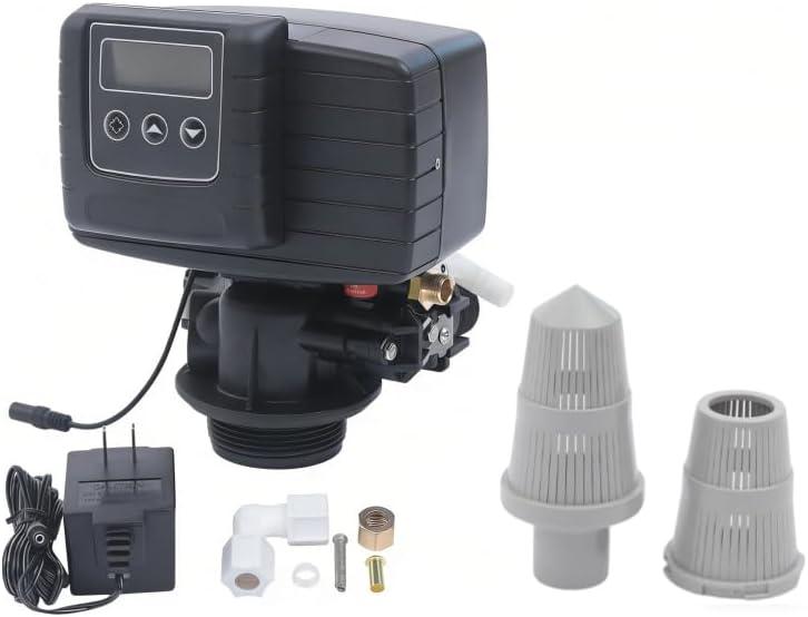 5600SXT Time Type Water Softener,110V 3W Water Softener System Filter Control Head,Electronic Water Softener Valve,Inlet/Outlet DN25,Complete Accessories