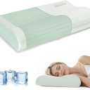 Cervical Neck Pillow for Neck Pain Relief, Contour Memory Foam Pillows, Cooling Ergonomic Pillows for Sleeping Side, Back & Stomach Sleepers, Breathable Bed Pillows Neck Support, Extra Soft (23.615.73.1/3.9 inch)