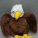 4 Pcs Bald Eagle Stuffed Animal Set 14 Inch Mommy Stuffed Eagle Plush Toy with 3 Babies, Zipper Bald Eagle Toy with Baby Eagles Plushies for Kids Boys Girls Birthday Christmas Birders Zoo Plush Gifts