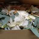 Faux Flower Swag Set of 2 for Wedding Welcome Signs Floral Swag Wedding Reception Ceremony Signs Decor (Champagne & Cream)