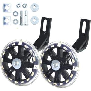 Mehome Flash Training Wheels for 12 Inch Kids BikeHeavy Duty Training Wheels for Single Speed Bicycle (Black)