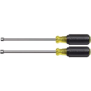 Klein Tools 646M Tool Set, Made in USA, Magnetic Nut Drivers Sizes 1/4 and 5/16-Inch, 6-Inch Shafts, 2-Piece