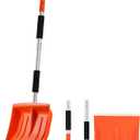 Snow Shovel for Driveway, 43" to 50" Retractable Detachable Lightweight Plastic, Snow Shovels with D-Grip Handle, Large-Capacity for Driveway Garden Car & Outdoor All-Season Use
