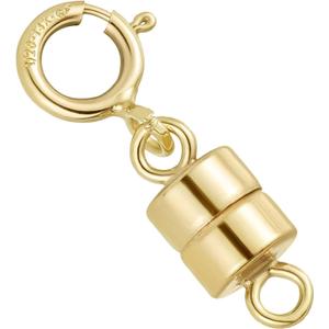 14K Gold Filled 4.5mm Magnetic Clasp Converter for Necklaces / Bracelets with 5mm Spring Ring Clasp