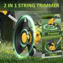 20V Electric Weed Wacker Edger Lawn Tool, Battery Powered Weed Eater 12-Inch Cordless String Trimmer Grass Trimmer Lightweight Yard Tools for Garden, Lawn Mower Cutter with 2 2.0Ah Battery and Charger