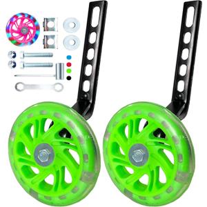 Training Wheels for Bicycle,Flash Mute Wheel Compatible for Bikes of 12-20 Inch 1 Pair