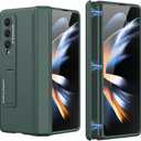 Case for Samsung Galaxy Z Fold 4 5G Magnetic Hinge Protective Case with 3 Adjustable Stand Modes,Ultra Thin Luxury PC Shockproof Anti-Scratch Kickstand Cover for Galaxy Z Fold 4 5G (Green)