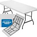 Sorfey Folding Table 8-Foot X 30 inch, White Plastic