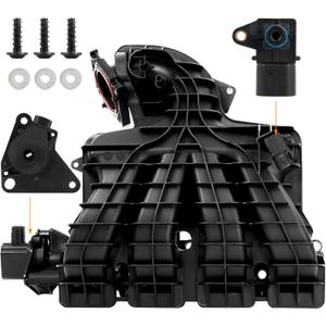 Engine Intake Manifold with Runner Control Valve and Air Pressure Sensor Compatible with 2009-2017 Dodge Jeep Chrysler-Avenger Caliber Journey Compass Patriot 1.8L 2.0L 2.4L Replace#4884495AK
