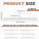 Tessco for you 6 Pcs Acrylic Poster Board Stand Holder for Display 11.81 x 2.36 Table Top Foam Board Stand 1/4" Thick Media for Single-sided & Double-sided Graphics Home Office Restaurant Store Menus