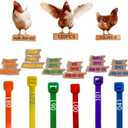 Vibrant 120Pcs Chicken Leg Bands-Easily Identify Your Poultry with Colorful Leg Bands-Durable and Laser Engraved for Long-Lasting Visibility-Perfect for Chicken,Duck,and Goose Owners