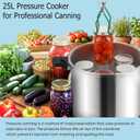 25 Quart Pressure Canner Cooker & pressure canners for canning & water bath canner | Pressure Gauge & Pressure Regulator | Induction Compatible & Pressure release 15.5 PSI (+/- 5%)