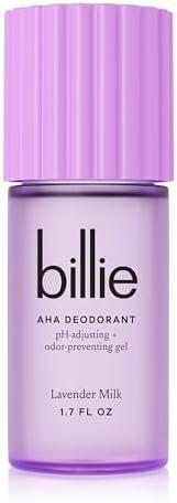 Billie AHA Deodorant 24-hour Odor-Preventing Gel, Aluminum-Free, Lavender Milk, 1.7oz