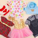 Bear Clothes Outfit with a Bear Doll, Fit Most 12-16 Inch Bears Stuffed Clothes Pajamas Plushy for Stuffed Bear