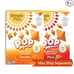 Simple Mills Cheddar Pop Mmms Baked Snack Crackers, Kosher, Gluten Free & Non-GMO, 5.60 Ounce (Pack of 4) (EXP 08/02/26)