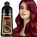 Hair Dye Shampoo 3 in 1 for Women & Men, Rich Wine Red Root-to-Tip Coloring with Natural Extracts, 3-4 Weeks Lasting Smooth Shiny Finish, Easy Home Use for All Hair Types 16.9 fl oz (Wine Red)