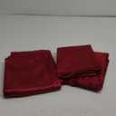 Pure Bedding Satin Sheets Queen [4-Piece, Burgundy] Hotel Luxury Silky Bed Sheets - Extra Soft 1800 Microfiber Sheet Set, Wrinkle, Fade, Deep Pocket Fitted Sheet, Flat Sheet, Pillow Cases