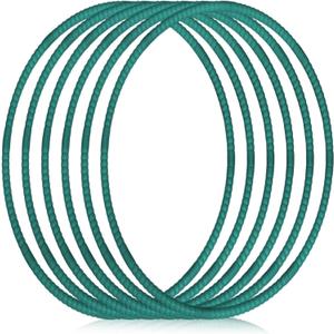 Shappy 6 Pcs Exercise Hoop Detachable Adjustable Plastic Toy Playground Toys Colored Hoop Circles for Teens Games Gymnastics Dog Agility Equipment Party Decor (23 Inch, Dark Green)