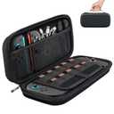 TiMOVO Carrying Case Compatible with Nintendo Switch 2, Travel Carry Case with 10 Game Cartridges & Pocket, Protective Portable Hard Shell Pouch for Switch 2 Console & Accessories, Black