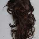 Ombre Brown Highlight Long Layered Wavy Wig with Bangs for Women Synthetic Dark Brown Mix Highlight Blonde Body Wave Curtain Bang Wig Long Layered Haircut for Black and White Women Daily Use 24Inch