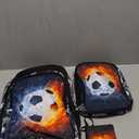 Fitvc School Backpack for Boys - 4pcs Soccer Boys Backpack with Lunch Box Set for Kids Children Teens Elementary Middle School - 17″ Sport Bookbag Travel Back Pack for Age 6-18