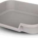 Dog Litter Box, Large Size, Misty Gray, Durable & Pet Safe, Indoor Open Top Entry Litter Pan, Comfortable for Puppy, Great for Dogs up to 20 lbs