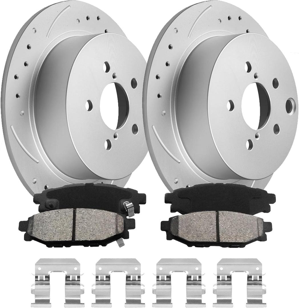 Rear Brake Pads and Rotor Kit Compatible with Forester 2014-2018