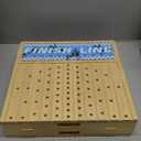 Large 23 inches Horse Racing Board Game with 11 Luxury Metal Numbered Horses, Foldable Wood Horse Race Board Game with 2 Sets of Dice, 2 Boxes of Cards, 80pc Poker Chips for Parties and Gambling (Log Color)