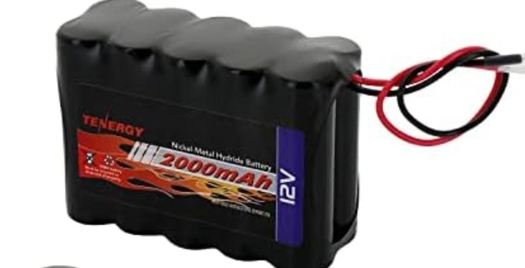 Tenergy 1 Pack 12V 2000mAh Battery Packs RC Battery w/Bare Leads for RC Airplanes, RC Car, DIY and More
