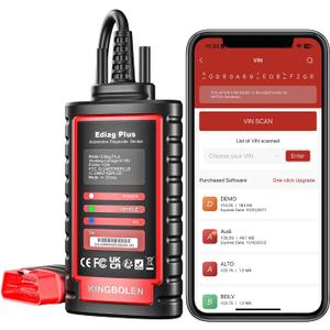 KINGBOLEN Ediag Plus Bluetooth Scanner, All System Bidirectional Control OBD2 Diagnostic Scanner for iOS & Android with ECU Coding, CAN-FD Protocol, Auto VIN, 15+ Rest Functions, 1 Year Gratis Update