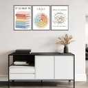 VVL 3Pcs Mental Health Wall Art Boho Inspirational Classroom Posters Artwork Quotes Office Painting Pictures Wall Decor for School Classroom Office Home Decoration 16x24In Unframed