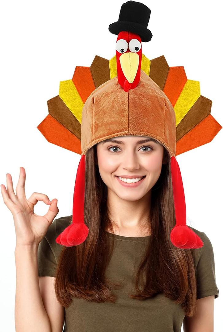 Thanksgiving Turkey Hats Turkey Cap for Men WomenThanksgiving Night Event Dress-up Cosplay Costume Accessories