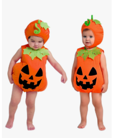 Spooktacular Creations Halloween Baby Pumpkin Costume, Pumpkin Costume Toddler Outfit with Hood for Halloween Dress up party Size 06-12