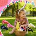 10 Pcs 6.5 ft Easter Bunny Picks Decorations Foam Running Rabbits Artificial Colorful Spring Decorative Sticks for Vase Tree Home Window Lawn Fireplace Holiday Party Easter Decor Gift