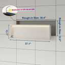 Qeke Stainless Steel Shower Niche 36" X 12", No Tile Needed Wall Niche with Non-Dimmable Led Light, Recessed Shower Shelf Lighting for Bathroom Storage Over Mount Installation, Matte White